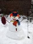 golf ball snow man